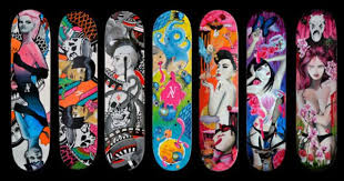 Custom Painted Skateboards Acrylic On Wood Decks Art Painting Victoriaviray Victoria Viray Skateb Skateboard Design Cool Skateboards Painted Skateboard