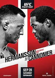 Кудряшов vs романов прямая трансляция. Ufc Fight Night Hermansson Vs Cannonier Wikipedia