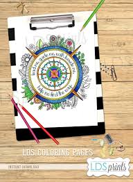 Many of us remember coloring as a child and how much fun it was! Lds Adult Coloring Pages Lead Me Guide Me Compass Lds Etsy