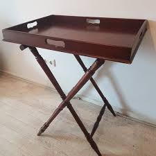 English Mahogany Butler S Tray Circa 1860 19th Century Mahogany English Butler S Tray On Folding Base Occasional Table Bedside Table