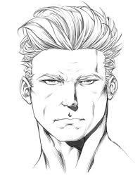 How to Draw The Front View of The Male Head