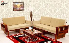 Victoria 3 Seater Sofa Set Sheesham Wood Furniture Wooden Sofa Designs Wooden Sofa Set