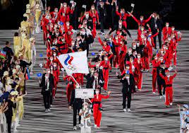 1 day ago · flag bearers sofya velikaya and maxim mikhaylov of team roc lead their team in during the opening ceremony of the tokyo 2020 olympic games at olympic stadium on july 23 in tokyo, japan. Wbklmy9cxpotum