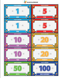 Printable Play Money 1 To 100 Printable Play Money Play Money Template Play Money