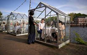 Outdoor dining ideas start at room & board. Mediamatic S Greenhouses Let Guests Dine At A Distance During Pandemic