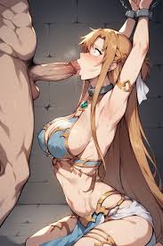 Blowjob (3rd Person), Asuna Yukisword Art Online, Kneeling Furry AI Porn