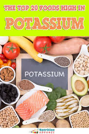 20 Of The Best Dietary Sources Of Potassium High Potassium Foods Potassium Rich Foods Potassium Foods
