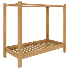 Die bettensysteme von de breuyn kindermöbel machen alles mit. Himmelbett 90x200cm Destyle De Breuyn Buche Massiv Natur Geolt De Breuyn