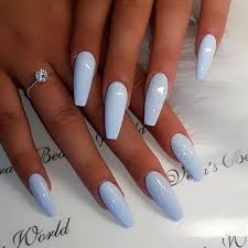Young girls can have fun with press on nails that can be bright colors, patterned, and even change colors in sunlight. Acrylic Baby Blue Coffin Nails Coffin Shape Nails Best Acrylic Nails Coffin Nails Long