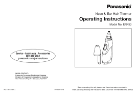 Wahl, who patented the electromagnetic hair clipper in 1919, we remain loyal to our roots and are still based in his hometown of sterling, illinois. Panasonic Er430k Instruction Manual