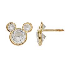 Our wide selection is elegible for free shipping and free returns,buy gemstar jewellery round white simulated diamond 14k black gold finish disney mickey mouse heart earrings and other stud at , products at discount prices thousands of items added daily explore our product range online! Disney S Mickey Mouse Cubic Zirconia 14k Gold Stud Earrings