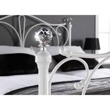 Fast delivery to sydney, melbourne, brisbane, adelaide & australia wide. Firenze Single Metal Bed Frame With Crystal Knobs Metal Beds Fads