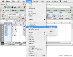 Ms Excel 2011 For Mac Add A Named Range