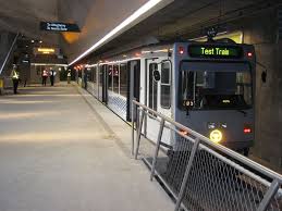 Test Train At Gateway Light Rail Train Rail Train