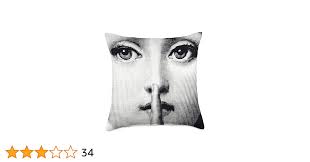 Amazon.com: Fornasetti, shut up Throw Pillow : Home & Kitchen