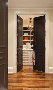 Paint the counters of the door with primer first, and then use a roller for the flat surfaces. Now That S A Closet Black Interior Doors Painted Interior Doors Painting Interior Doors Black