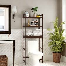 Over The Toilet Storage Bathroom Shelf In 2020 Rustic Bathroom Shelves Small Bathroom Decor Toilet Storage