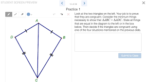 Two triangles are congruent if one of them can be made to superpose on the other so as to cover it exactly. Investigating Congruent Triangles Activity Builder By Desmos