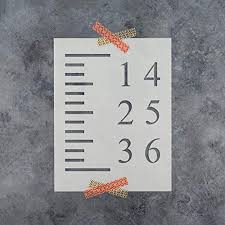 Growth Chart Stencil Template Reusable Stencil For Growth Chart Rulers Better Than Decals