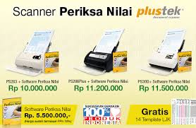 Scanner Periksa Nilai Plustek