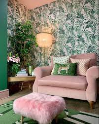 Green And Pink Decor Pink Living Room Green Rooms Wallpaper Living Room