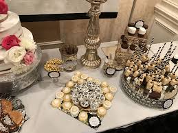 Falk Wedding 2nd Marriage Black White Gold Dessert Table Last Supper Family Table Dessert Table Bar Gold Dessert Table Gold Dessert Dessert Table