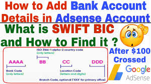 Below is the list of some of the countries and major banks. How To Add Bank Account Details In Adsense Account What Is Swift Bic Youtube