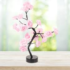 Flower Rose Lamp Lighted Rose Tree Rose Tree Lamp Rose Tree Light Rose Lamp Table Light Table Lamp