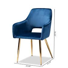 (2) total ratings 2, $126.99 new. Baxton Studio Germaine Glam And Luxe Navy Blue Velvet Fabric Upholstered Gold Finished 2 Piece Metal Dining Chair Set