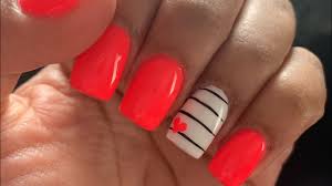 Who says you have to go with dull white for a french tip? Acrylic Nails Cute Short Summer Design Easy Youtube