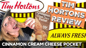 Either pour it straight into your tea with a good dose of honey or use a milk frothing wand to get it all. Tim Hortons Review Cinnamon Cream Cheese Pocket Youtube