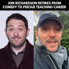 It's come as a huge shock to fans, but Jon Richardson has decided to swap  stand-up for the classroom. After taking a break from comedy, he's chosen  to extend his hiatus and