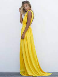 Vestido Largo Amarillo De Crepe Maxi Dress Yellow Fashion Fashion Clothes Women