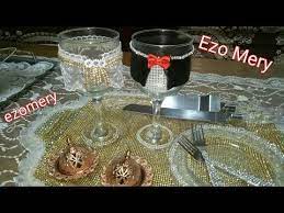 كيفية تزيين صينية الخطوبة و كاسات الزفاف بشكل راقي تحفة service fiancailles deco youtube wedding glasses diy diy craft projects diy crafts