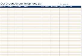 Paper Contact List Template | Print Paper Templates