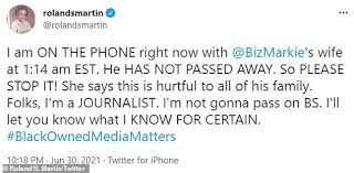 Biz has uploaded several pictures of his partner onto social media, previously for her birthday in april. Hip Hop Icon Biz Markie Alive And In Hospice Care After Reports He D Passed Away At 57 Years Old Daily Mail Online