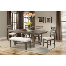Our dining room furniture sets add a touch of elegance to your home and make you feel like you're fine dining every night. Dex 7pc Extendable Dining Table Set 4 Ladder Side Chairs And Bench Upholstery Walnut Brown Cream Upholstery Picket House Furnishings Picket House Furnishings Side Chairs Black Dining Room Furniture