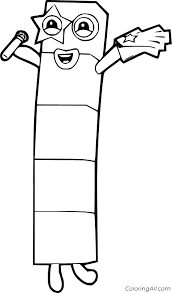 Numberblock 5 needs a wee! Numberblocks Five Singing Coloring Page Coloringall