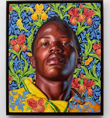 Portrait Of Teddy Siemogne 2016 Oil On Canvas 24h X 20w In Regram Via Kehindewiley Kehinde Wiley Art Kehinde Wiley Portraiture Painting