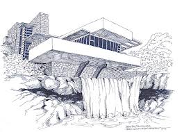 (photo courtesy of the western pennsylvania conservancy). Frank Lloyd Wright Falling Water Architecture Drawing By Robert Birkenes