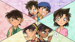 Shinichi Ran Heiji Kazuha Kaitou Kid And Aoko Kids Detective Conan Wallpaper Detective Anime Kaito