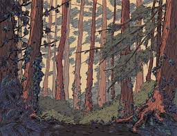 A Forest Background For A Project I M Working On Drawing Forest Art Forest Drawing Landscape Art
