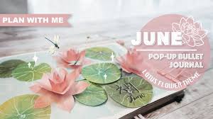 In 2009 june was the 662 most popular name for girls in the usa. Plan With Me Lotus Flower Pop Up Bullet Journal June 2021 Pop Up Card Tutorial Youtube