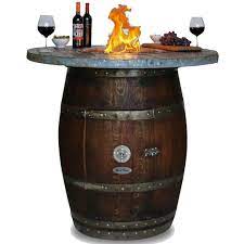 Wine barrel gas fire pit. Vin De Flame The Grand Wine Barrel Gas Fire Pit Colorado Hearth And Home