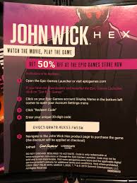 · how to enter an activation code at www.epicgames.com / activate to enter epic id you need to visit this page. Here S A Code For 50 Off John Wick Hex On The Epic Games Store For Whoever Wants It Johnwick