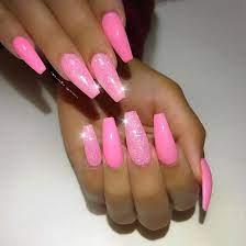 Instagram Barbie Pink Nails Fake Nails Coffin Nails Designs