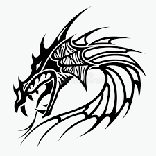 A dragon head was in fact borrowed from the images of a camel, its horns are taken from a deer, the eyes from a rabbit (though some say they come from a demon). 1 Tribal Dragon Tattoo Designs Free Stock Photos Stockfreeimages