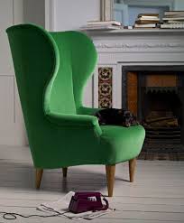 The Wingback Chair Returns To The Nation S Fireside With Colourful Twist Velvet Wingback Chair Living Room Decor Wingback Chair