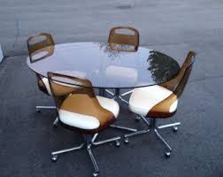 Vintage Mid Century Modern Lucite Chrome Oval Dining Set Douglas Furniture Vintage Dining Set Mid Century Modern Dining Set