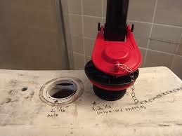 Complete toilet tank repair kit include adjustable 3 inch toilet flush valve repair with fill valve, toilet tank to bowl gaskets &bolt and universal blue toilet flapper. Replacing The Guts Of My Toilet But The Korky Flapper Valve Doesn T Fit Through The Hole In The Tank Plumbing